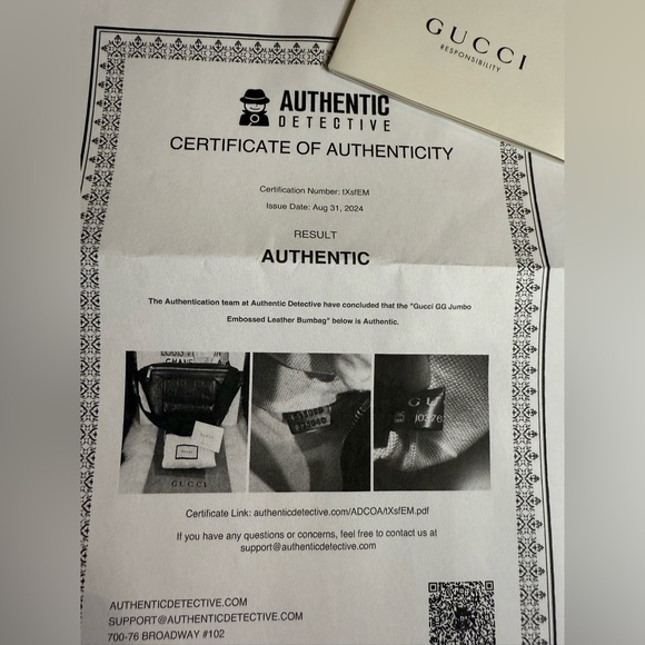 GUCCI Jumbo GG Embossed Black Leather Belt Bag - Picture 8 of 13